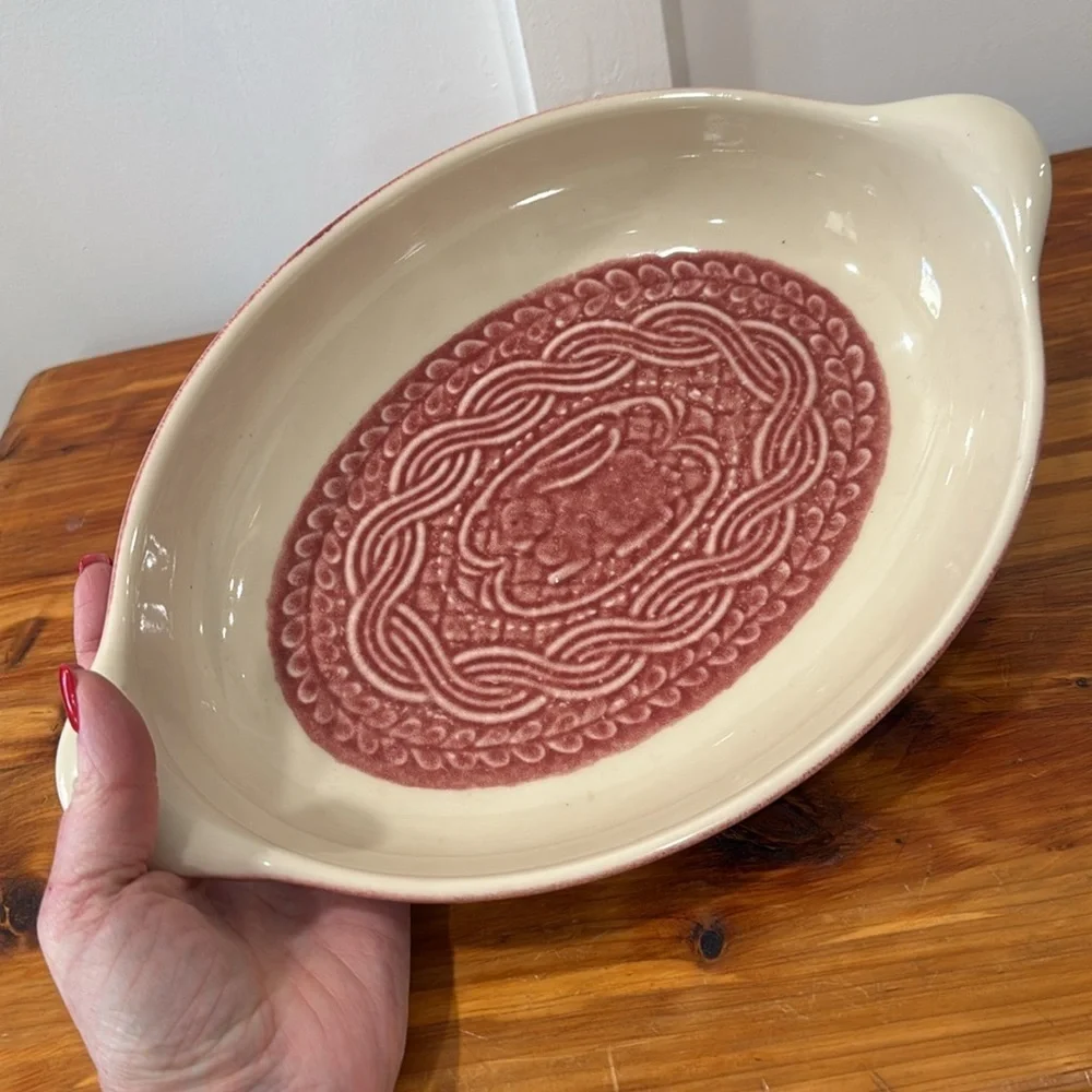 Longaberger American Craft Originals Oval Baker - Paprika